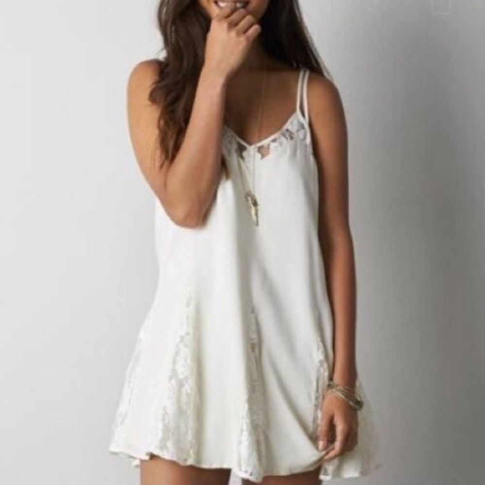 American Eagle Small Ivory Lace Mini Dress